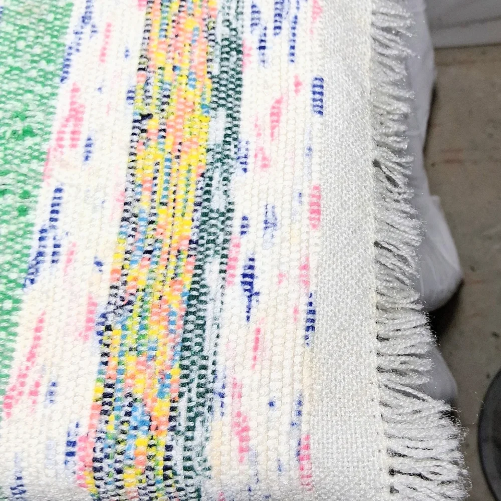 Set Of 4 Cottagecore Cotton Handwoven 12" X 18" Vintage Frilly Placemats - Picture 5 of 12